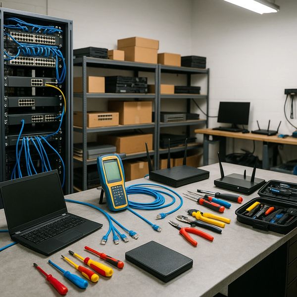 maintenance tools and prepared workshop