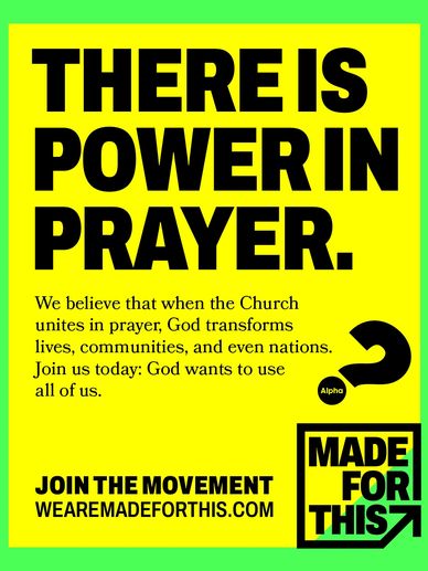 Inspirational message about the power of prayer and church unity.