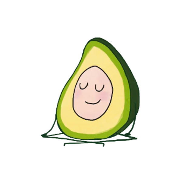 avocado smiling during breathwork