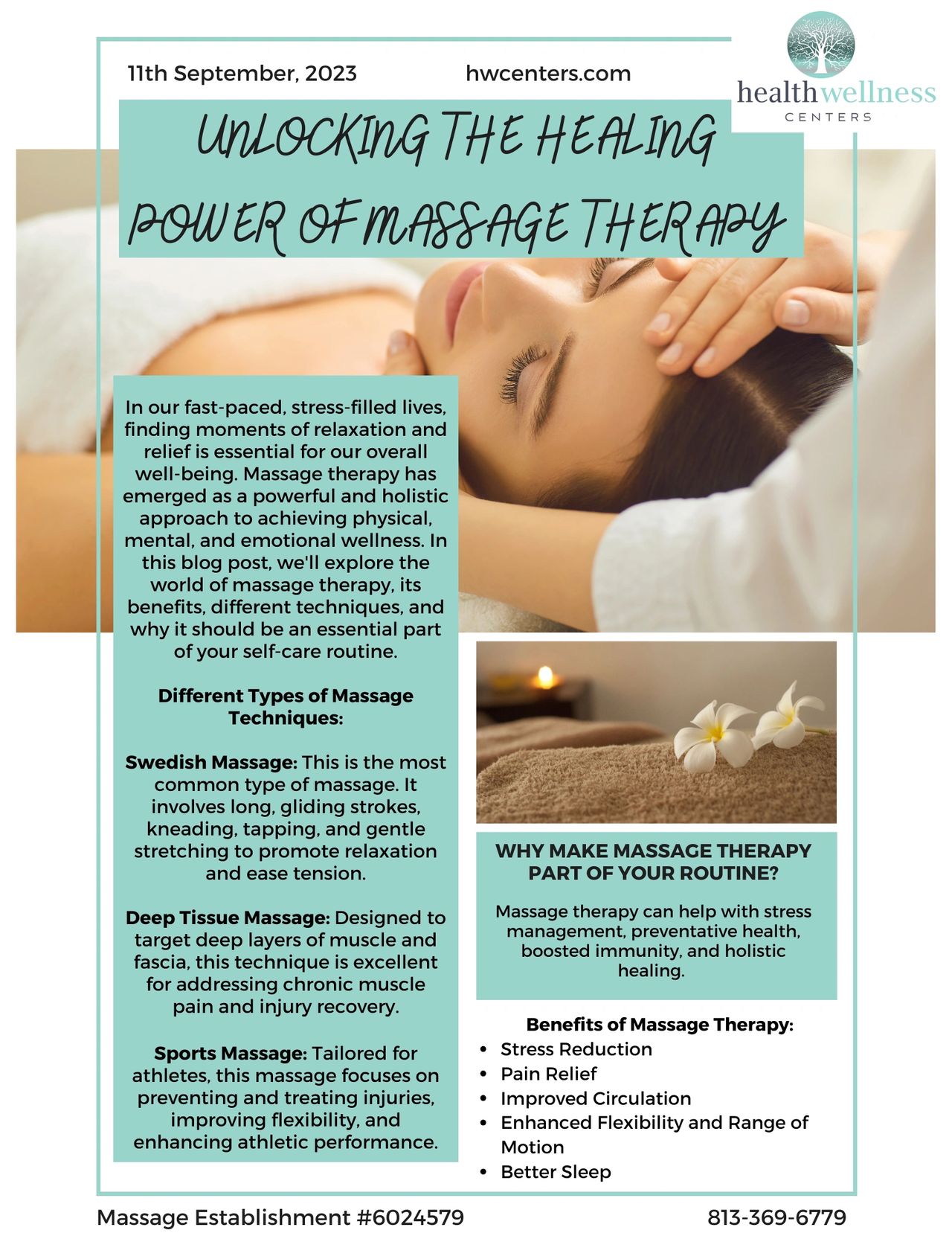 Massage Types and Benefits