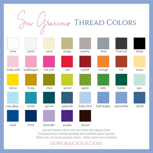 machine embroidery thread color options