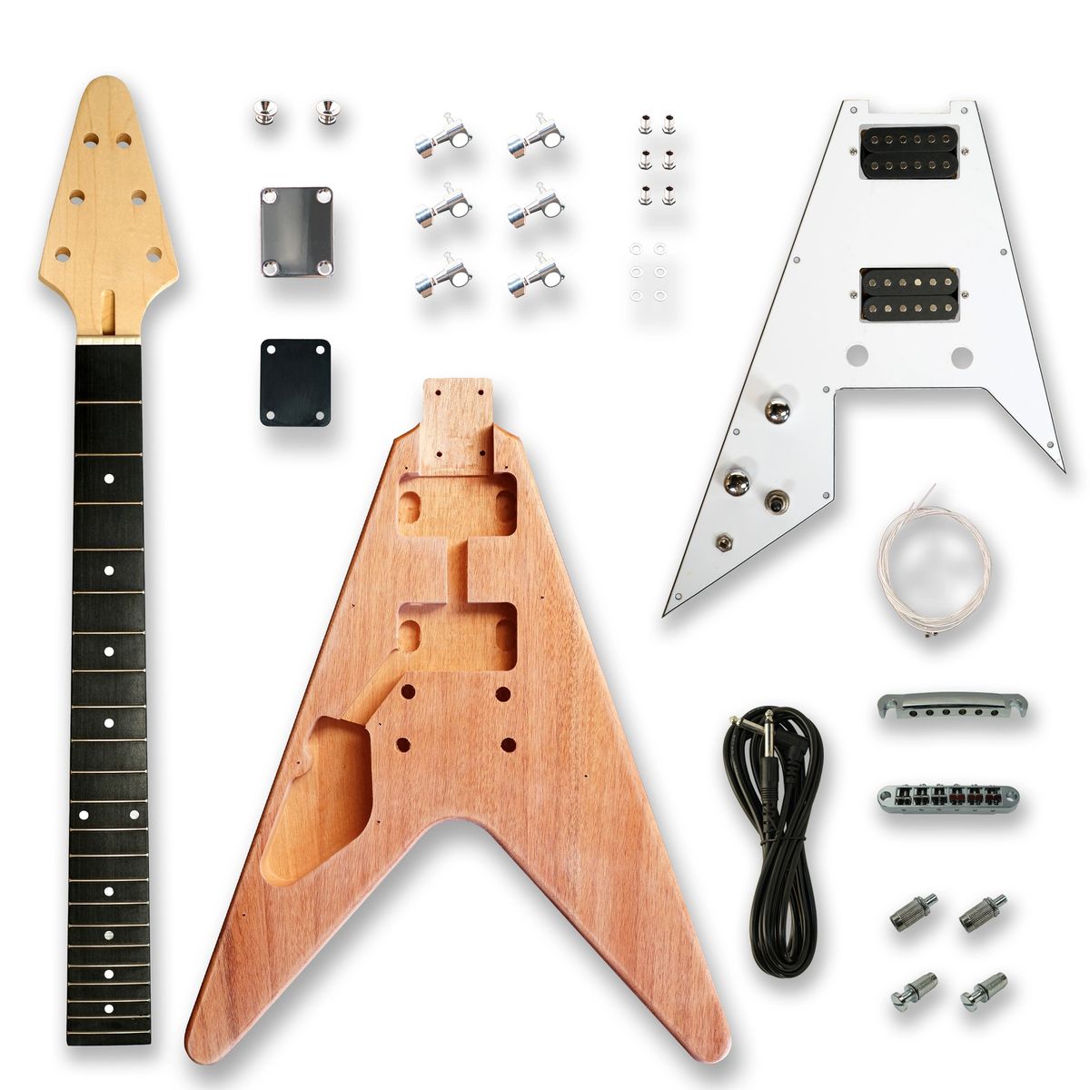 BexGears DIY Lefthanded Electric Guitar Kits for V Electric Guitar