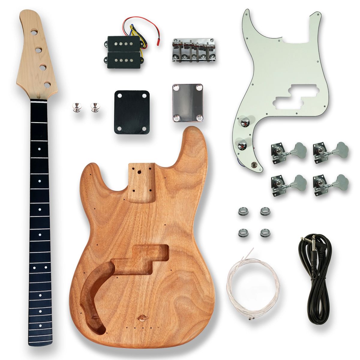 BexGears DIY Left-handed Electric Bass Guitar Kit PB Style Guitar