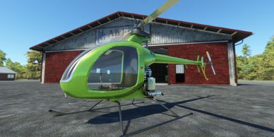 Ultralight Mosquito XE Helicopter, metallic green