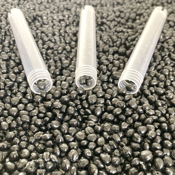 Recycled plastic polypropylene pellets, CircuLab recycled polymer.