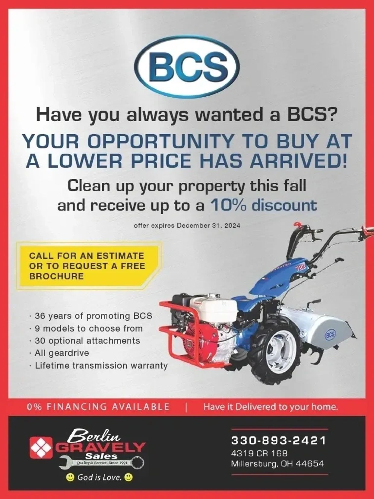 BCS SALE 2024
BERLIN GRAVELY SALES