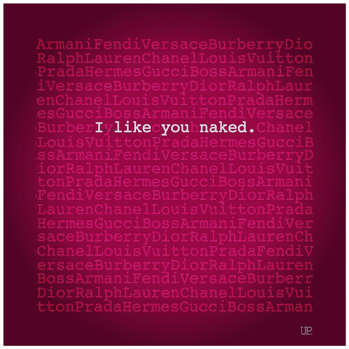 "I like you naked" artwork print by the artist Up Bordeaux Edition
