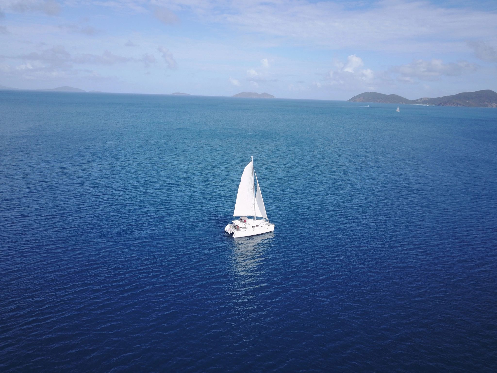 Photographer Dave Brown and the famous 'Brothers Sherrard' crew sailing Reposado, Virgin Islands.