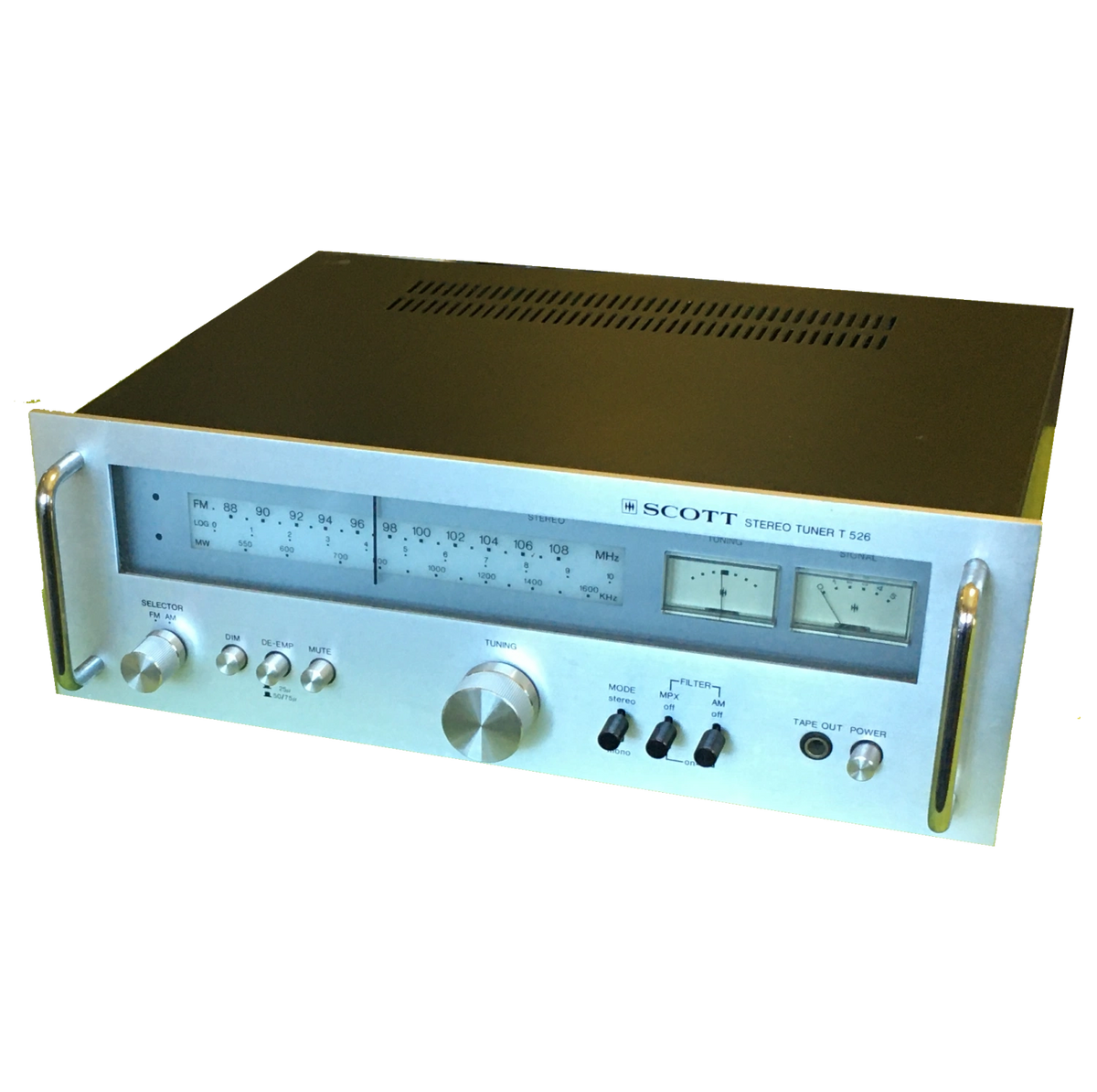 High end AM/FM Stereo analogue tuner Silver Face HH Scott USA T-526 ...