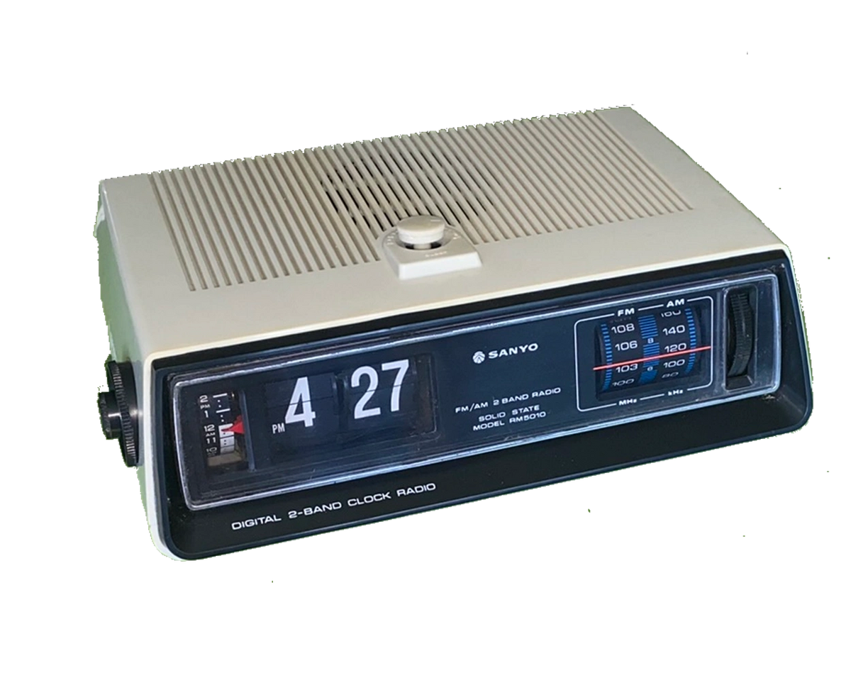 Handsome Sanyo RM5010 RM5010 Flip Clock Radio AM/FM 1976