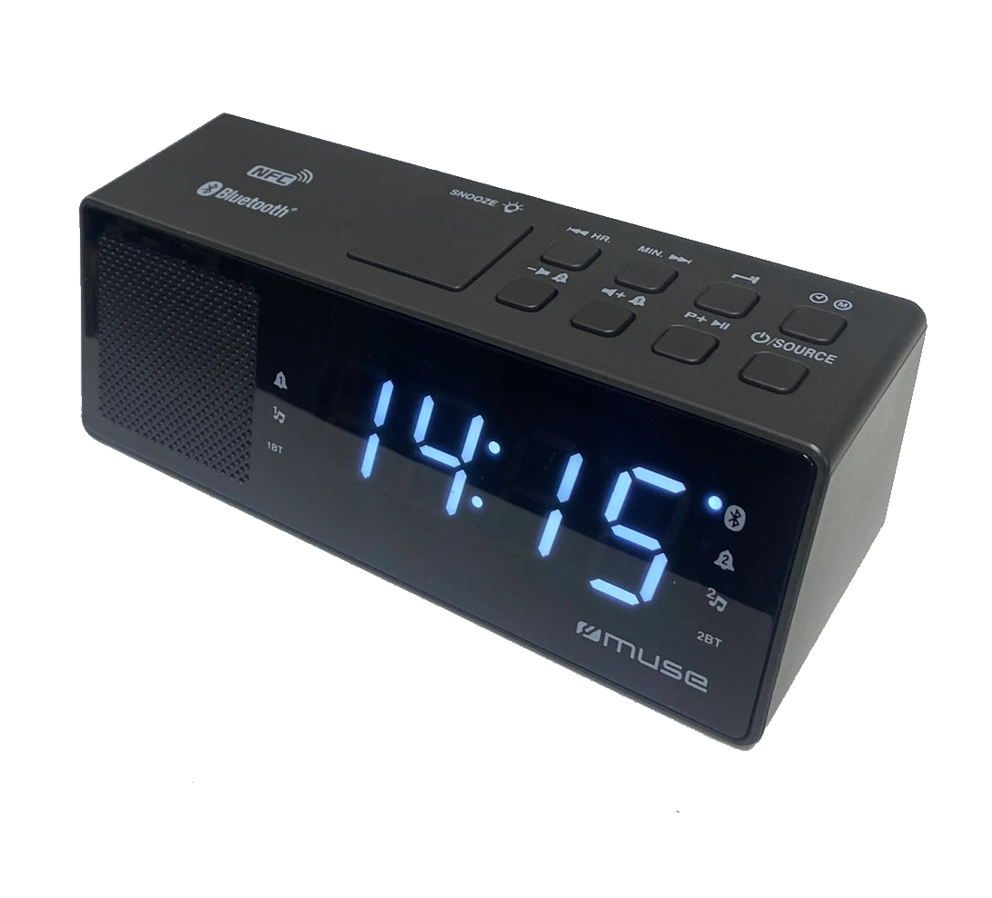 MUSE M172 BT High quality modern clock radio Large 31mm white LED
