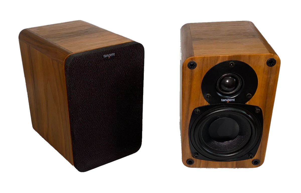 Pair TANGENT EVO E4 Compact Bookshelf Speaker walnut veneer finish