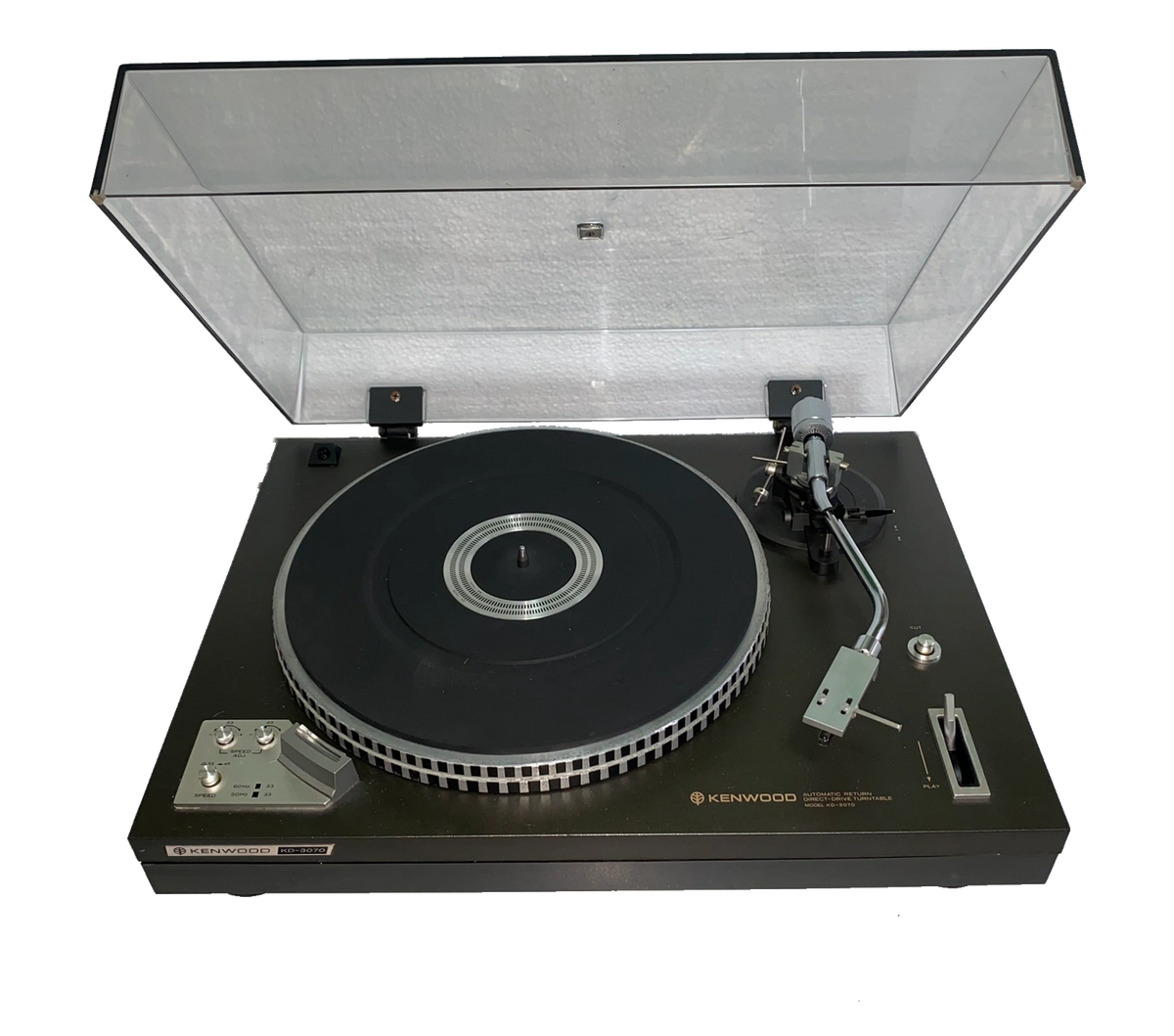 Kenwood KD3070 Direct Drive turntable with pitch control, S shape tone