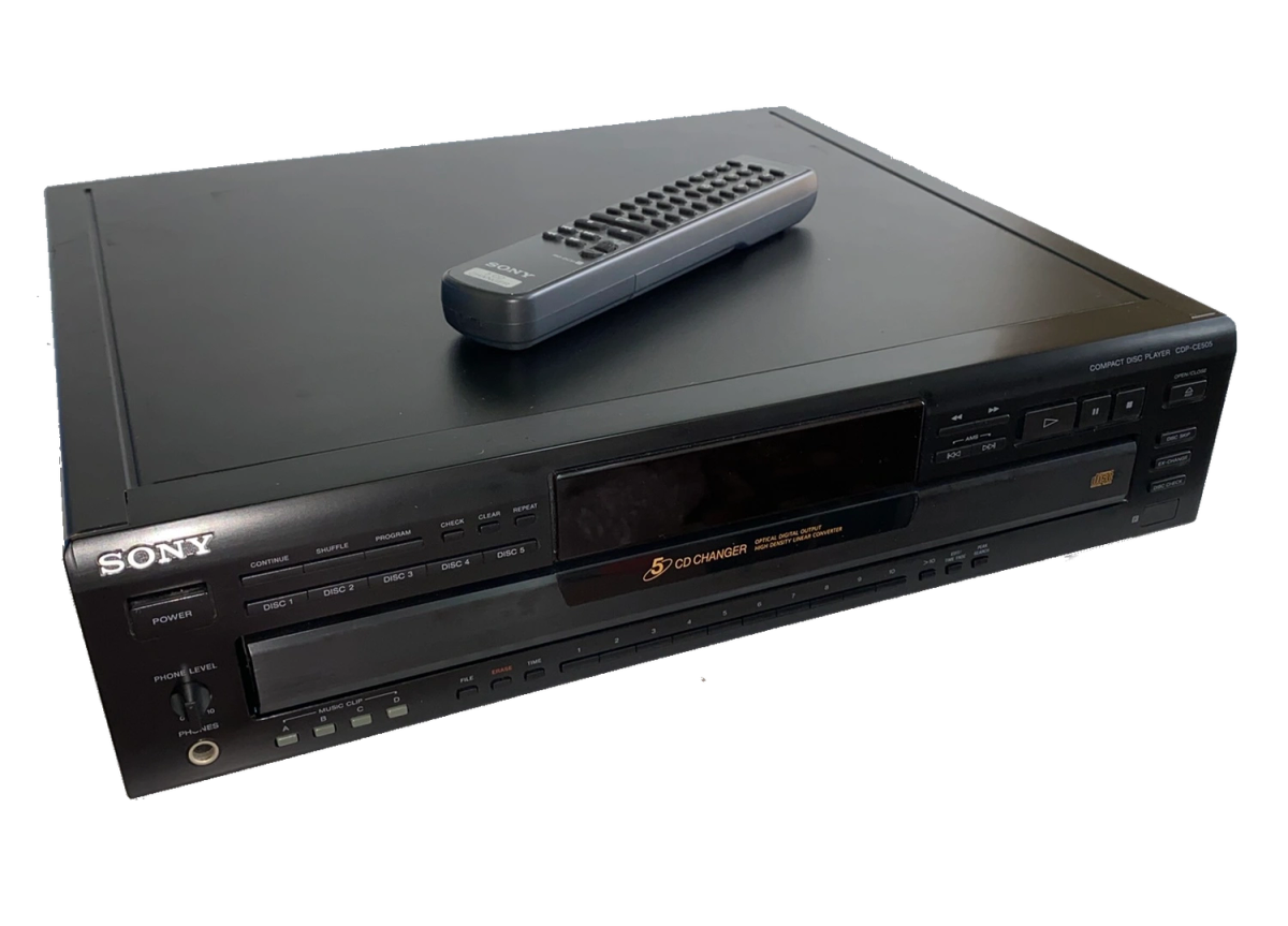 Sony 5 disc Carousel CD player with remote , analogue and optical ...