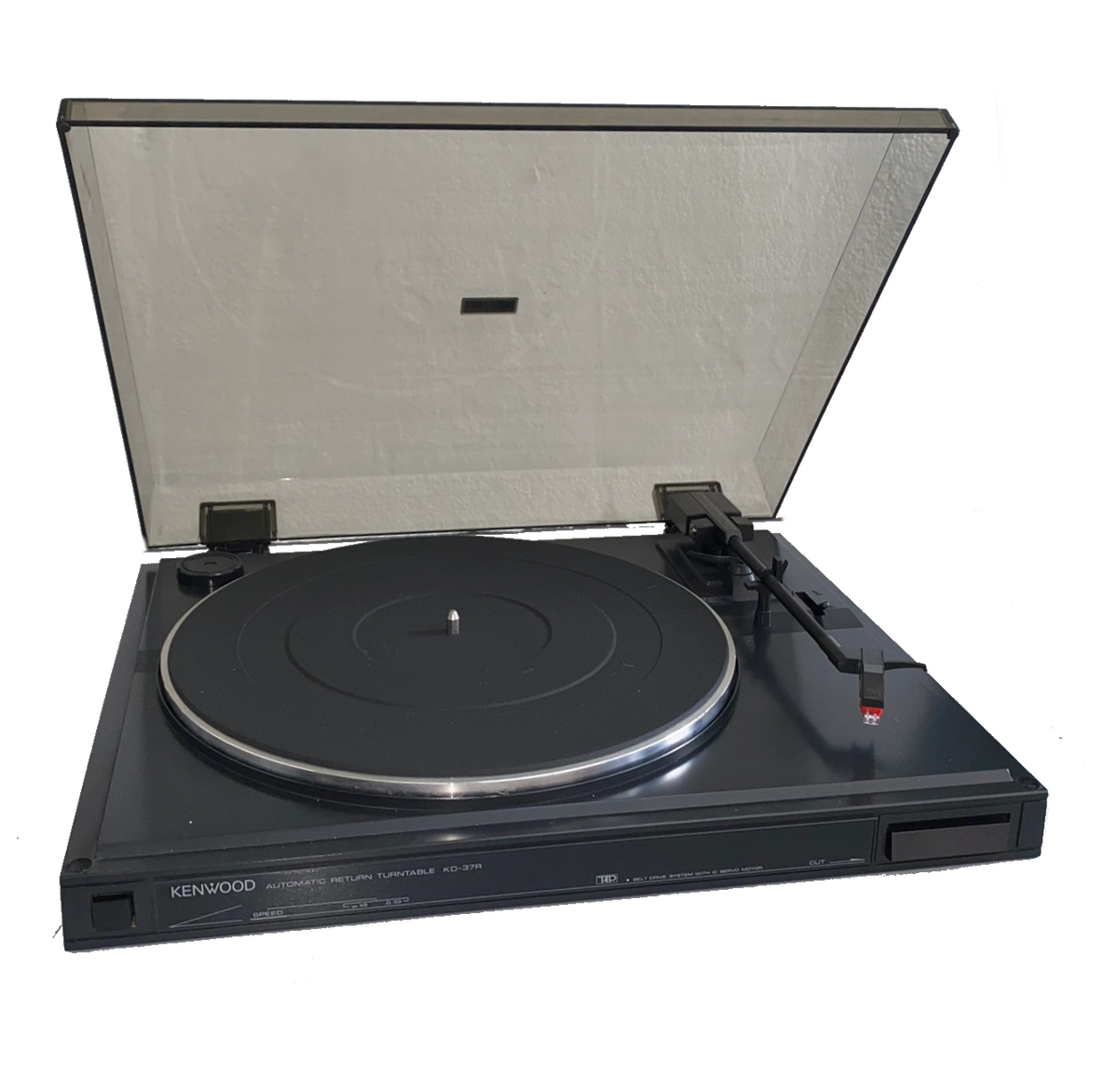 Kenwood KD37R full size belt drive turntable black 1988