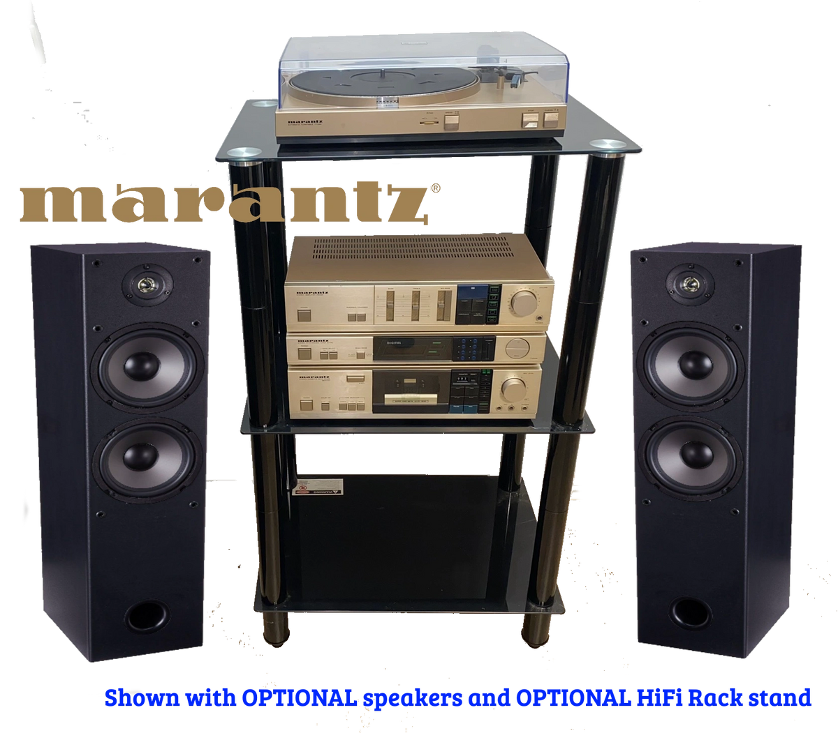 1984 Marantz Champagne Gold Hi-Fi System PM-240 Amplifier, ST-440 Tuner ...