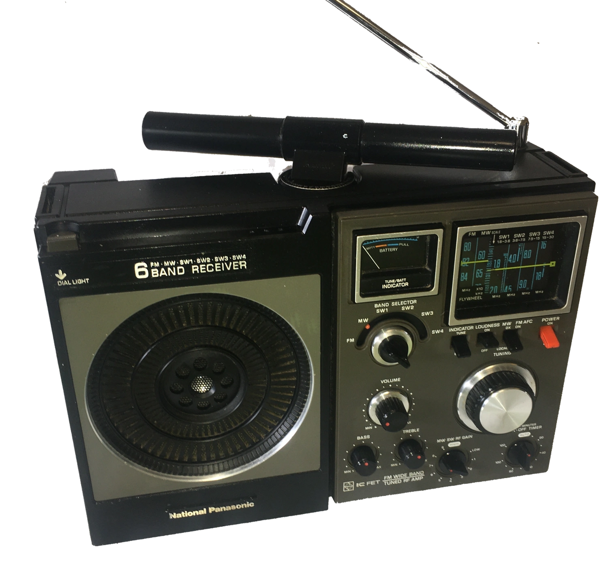 National Panasonic RF1180B High performance 6 Band Radio 1974, a National Panasonic RF1180B High performance 6 Band Radio 1974, a