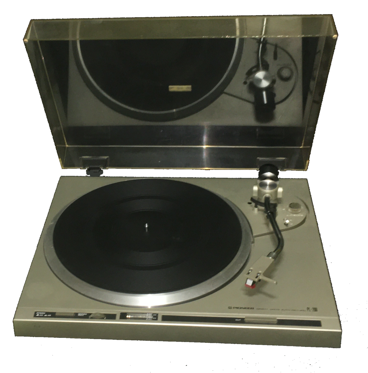 Pioneer PL-200 Silver Direct drive turntable w pitch control 1979