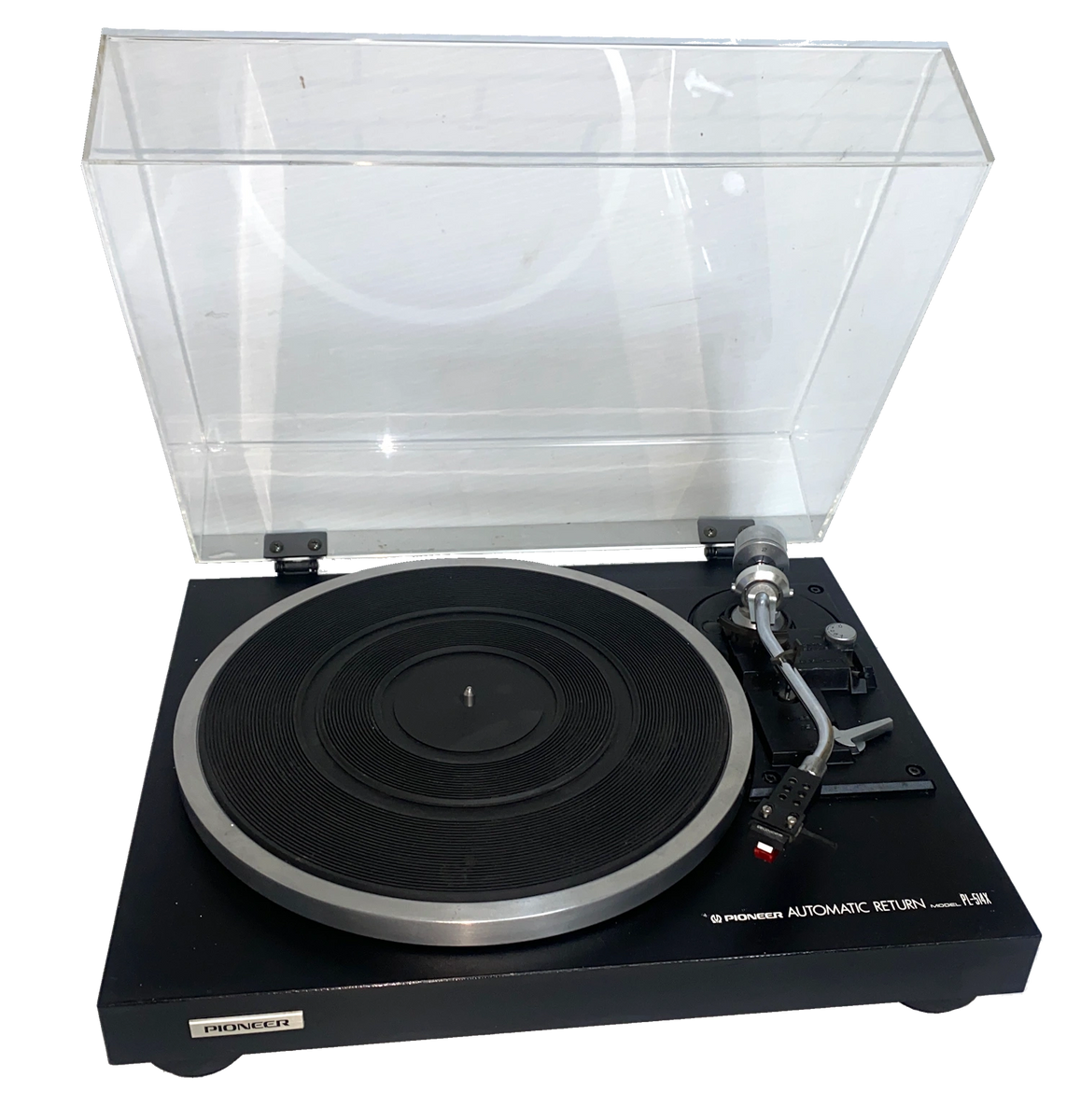 Gadget Ray Replacement Turntable Feet for Pioneer PL-512, PL-514, PL-516, PL-518, PL-540, PL-560 – Anti-Resonance Feet with Mounting Screws, Vintage Style, Black, Made in the USA