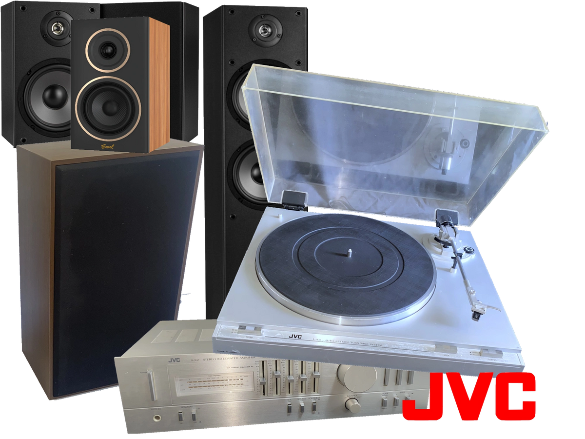 JVC 1980 Vinyl HiFi system LA21 turntable / XA2 2x40W Amplifier plus
