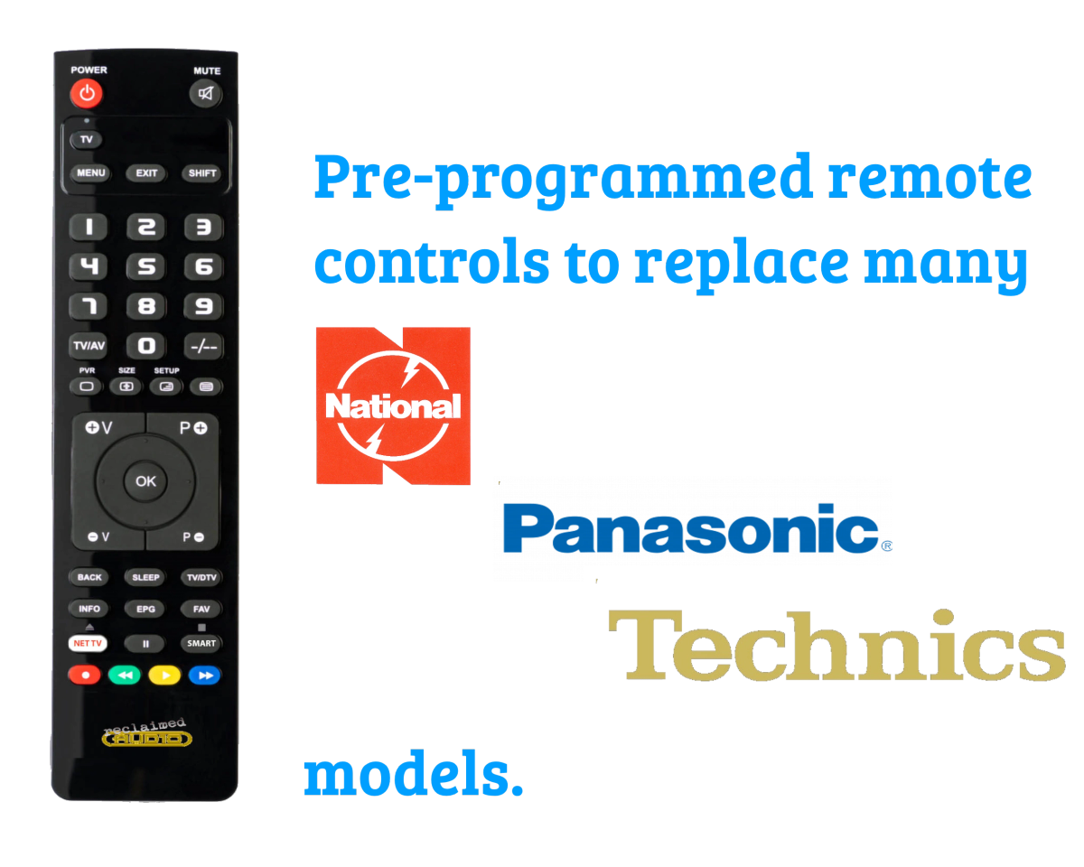 Pre-programmed replacement remote control to suit National / Panasonic ...