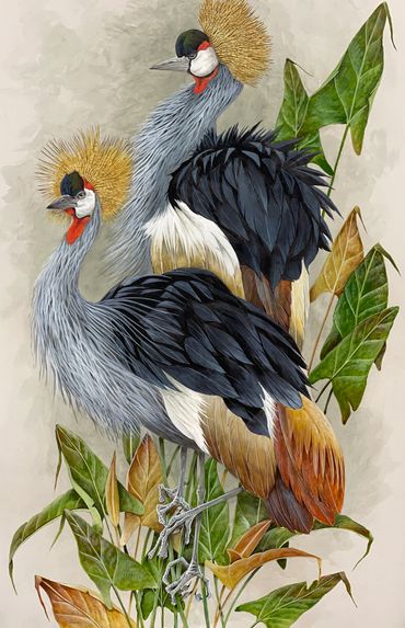 Original Watercolor
Golden Crown Cranes
Crowned Jewels
Framed Size 58x49
$6800