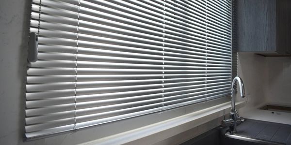 Sleek Aluminium Blinds fitted inside kitchen in kenilworth