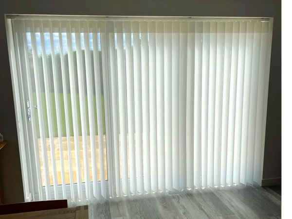 white allusion blinds on patio doors in rugby
