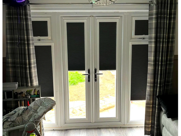 blackout perfect fit fitted on patio doors in new build estate leamington spa