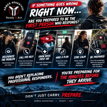 Training to be the first responder in emergencies with Armed Advantage Ready 2 Act.