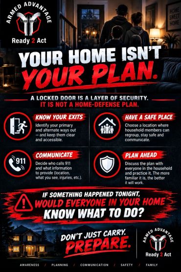 Home defense safety tips for emergencies.