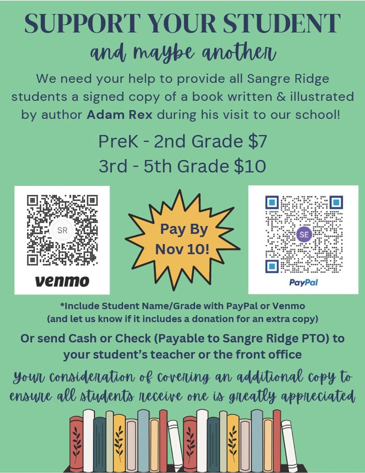 Support Sangre Ridge students with a signed book by Adam Rex. Pay by Nov 10.