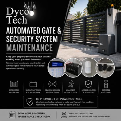 Security system maintenance Gold Coast