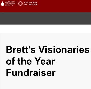 Dr. Brett's personal LLS fundraising page where you can learn more and make a direct donation.