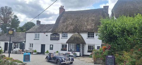 The Grade 2 listed thatched New Inn, in Manaccan Cornwall