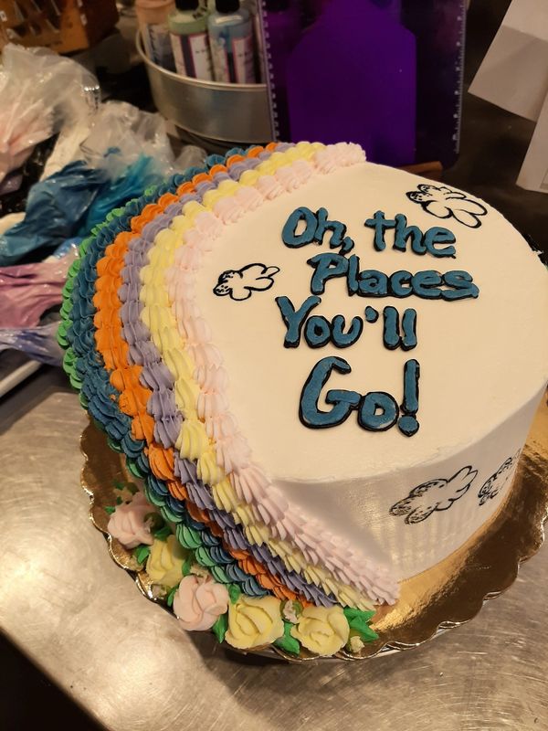 Dr. Seuss graduation cake