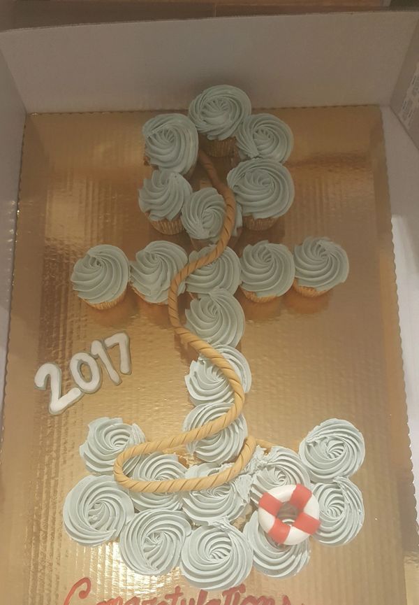 Navy graduation cake