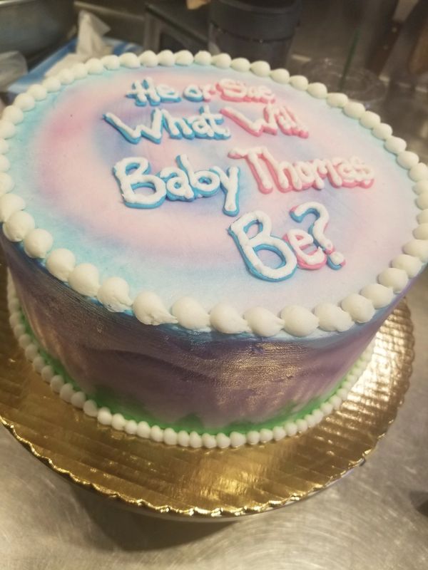 Gender reveal cake