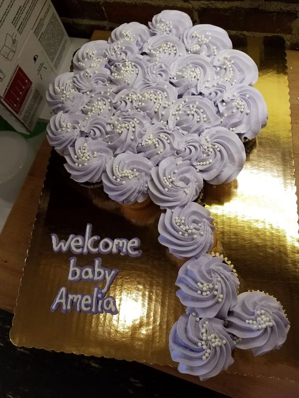 Baby rattle 2024 cupcake cake