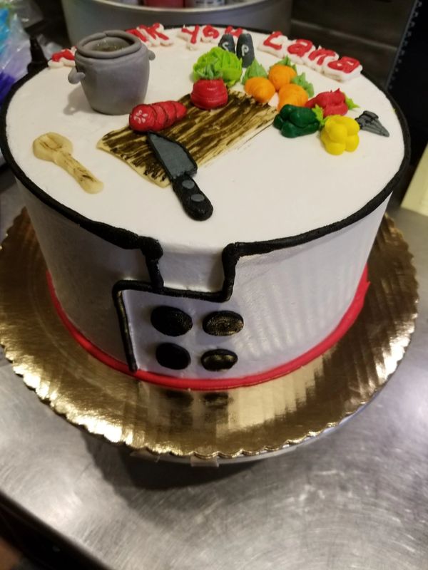 Chef retirement cake