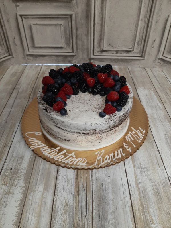 Fruit anniversary cake