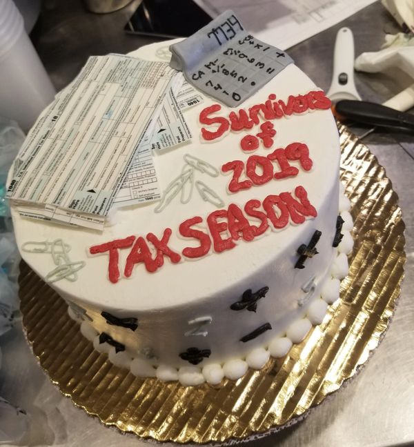 Tax retirement cake