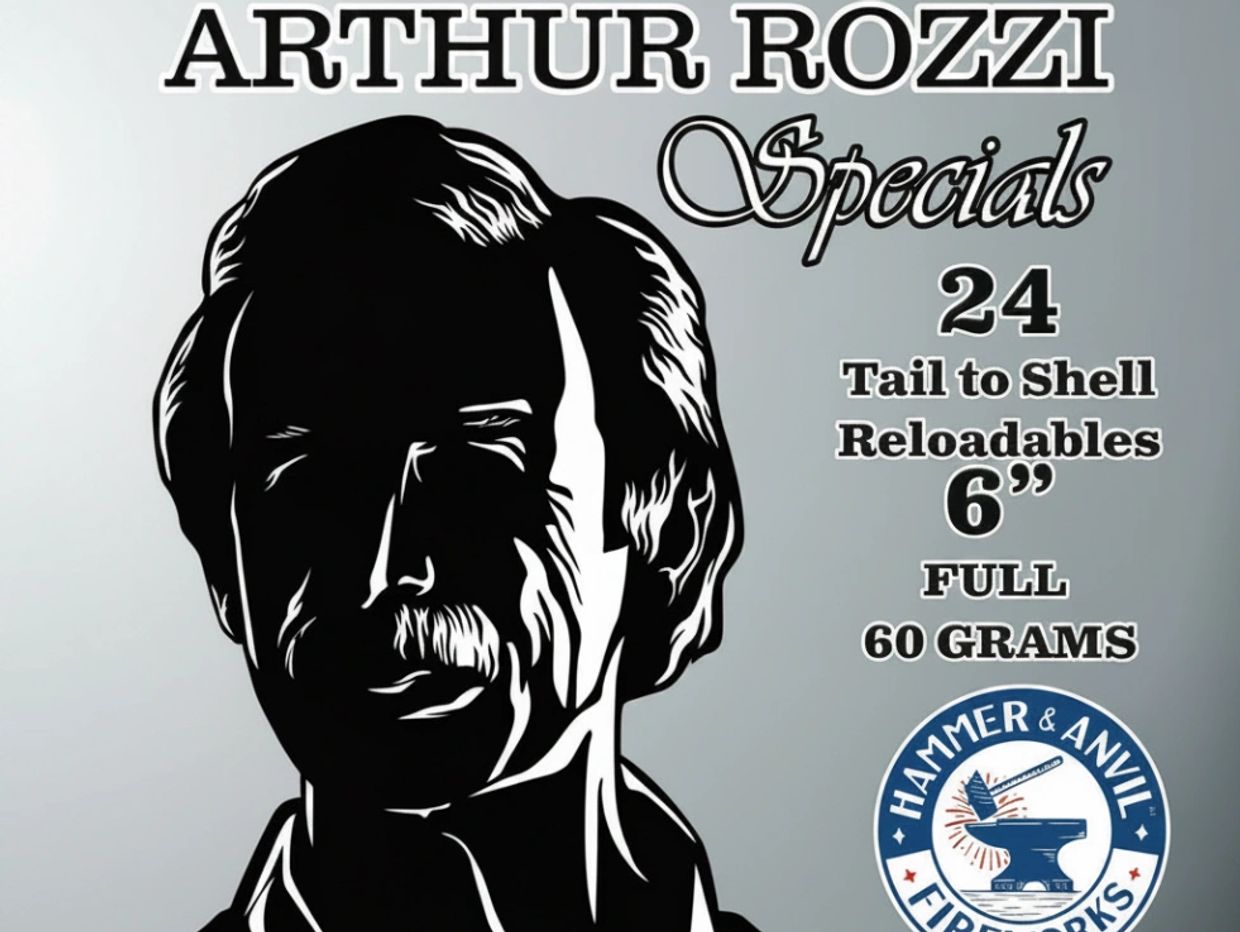 A life-long resident of Cincinnati, OH; Art Rozzi 6" Reloadable cannisters, the best shells on the m