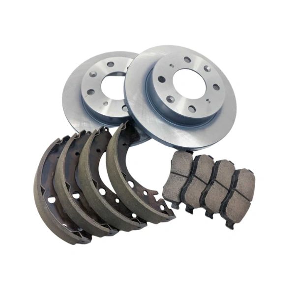 BRAKE PACKAGE - 3 PIECE - FRONT BRAKE PADS, FRONT BRAKE ROTORS, REAR BRAKE SHOE SET - HONDA ACTY VAN/TRUCK HA3, HA4, HH3, HH4 MODELS - 1990-1999            SHOP NOW AT OIWAGARAGE.CO