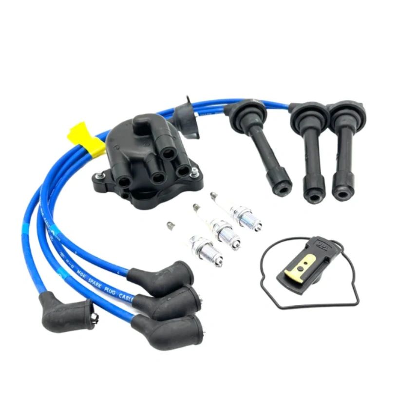 IGNITION KIT - 6 PIECE - DISTRIBUTOR CAP, ROTOR, SPARK PLUG WIRES, PLUGS - HONDA ACTY TRUCK HA3, HA4 MODELS - 1990-1999                                                                                SHOP NOW - CLICK PHOTO
