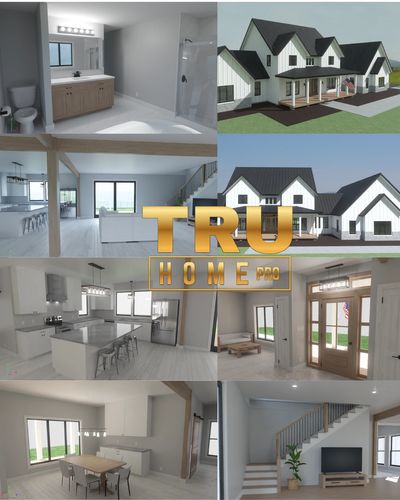 Modern farmhouse design with bright interiors and spacious layout.