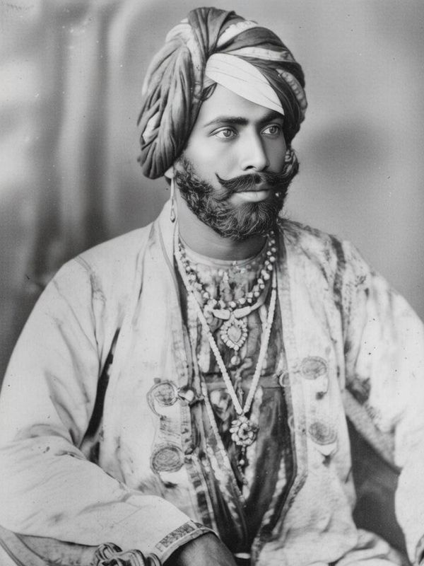 Raja DHIAN SINGH, Raja of Baghal 1877/1904  Born 1842 PADM LAKSHMI NIWAS THE PALACE ARKI
