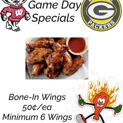 NFL Sunday 65cent wings all day