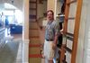 Bunk beds tucked behind sliding door