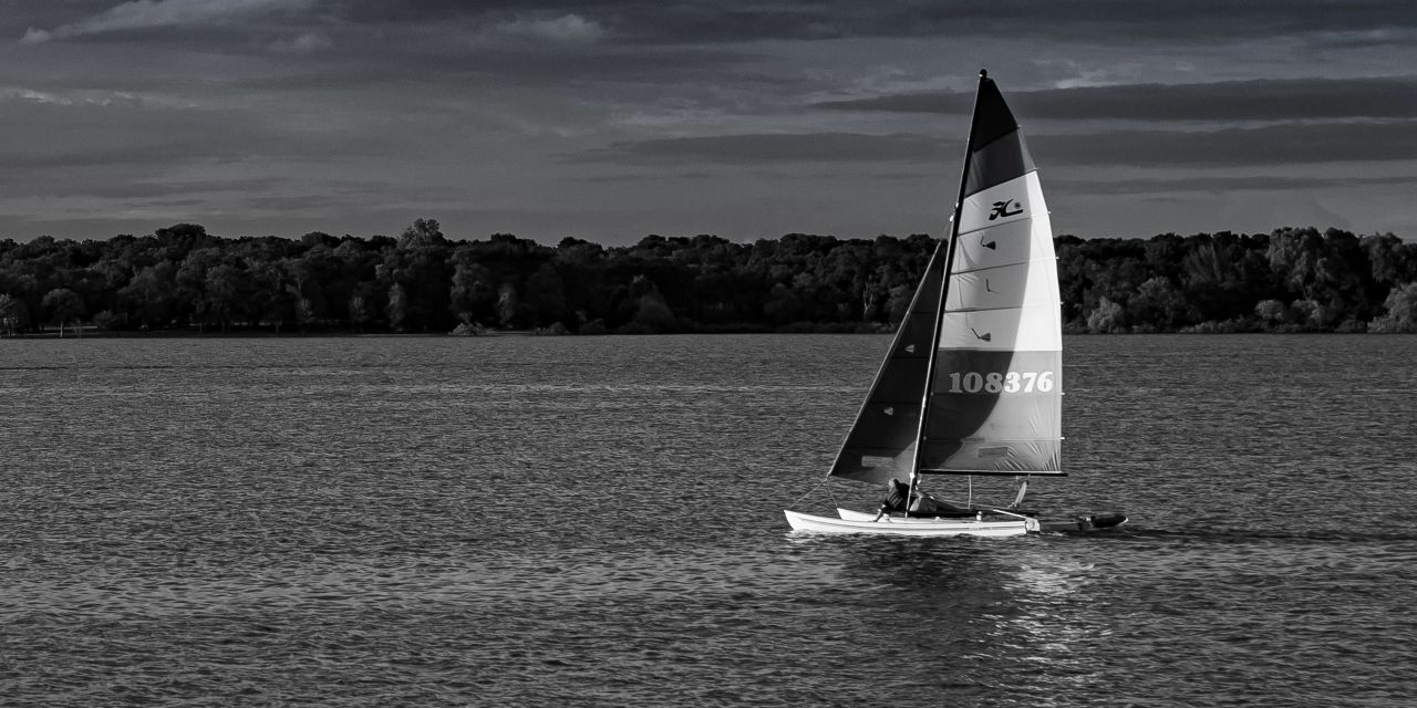 Sunset black and white